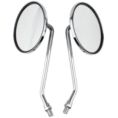 Specchietto retrovisore per moto, 1 coppia compatibile con specchietti universali per moto da 10 mm, destro e sinistro. Specchietto retrovisore rotondo per moto, moto da strada, quad, fuoristrada e sc