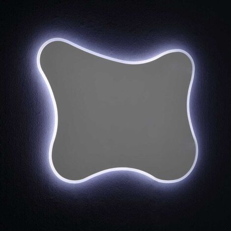 Specchio 100x75 con cornice retro-illuminata a led reversibile