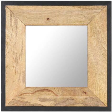 Specchio 50x50 cm in Legno Massello di Mango vidaXL