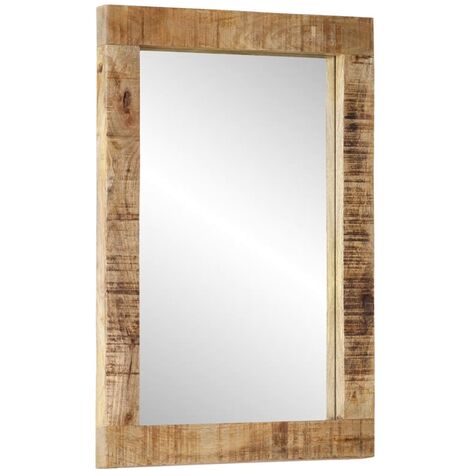 Specchio 70x50 cm in Legno Massello di Mango e Vetro vidaXL