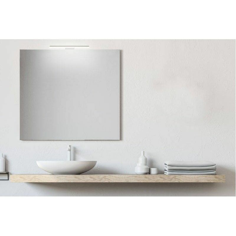 San Marco - Specchio 70x50 cm reversibile con lampada led premium da 45 cm