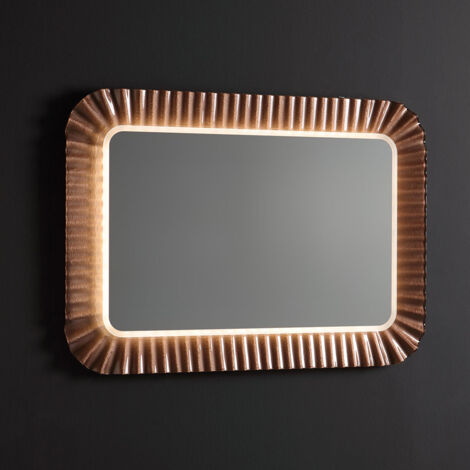 Specchio a led bronzo 94x68 cm