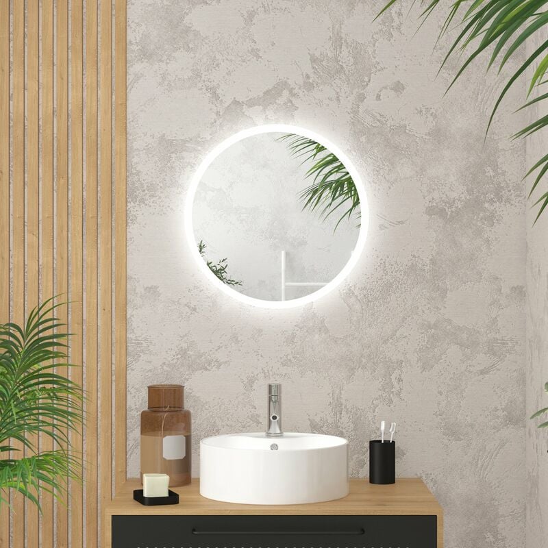 Aurlane - Mirror led IP24 reversibile - 50x50 cm go round led 50