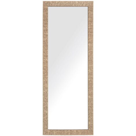 Specchio a Muro Rettangolare Color Ottone Design Vintage 50 x 130 cm Ajaccio