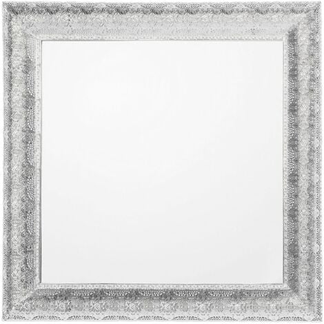Specchio a parete 65 x 65 cm Argento Cavan
