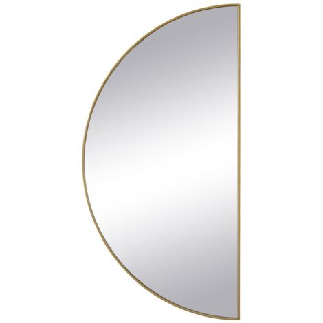Specchio a semicerchio di design L.50 x H.100 cm in Metallo Dorato - GAVRA