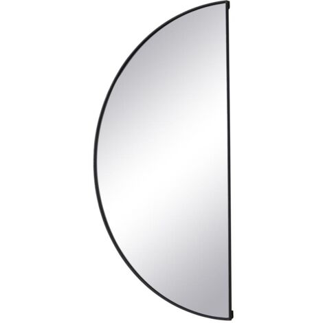Specchio a semicerchio di design L.50 x H.100 cm in Metallo Nero - GAVRA