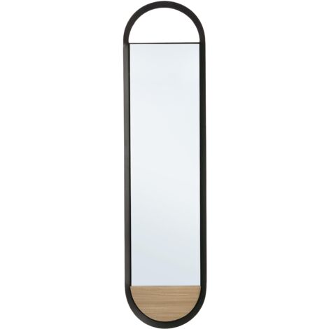 Specchio Acciaio Nero Moderno da Parete 30x120 cm - LUCIA