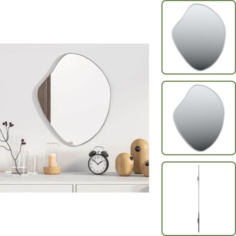 Specchio argento - vidaXL Specchio da Parete Argento 50x40 cm - Specchio moderno