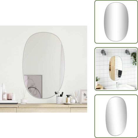 Specchio argento - vidaXL Specchio da Parete Argento 80x50 cm - Specchio moderno