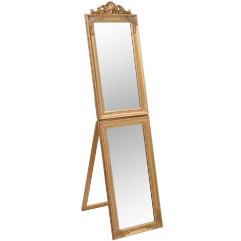 Specchio Autoportante Dorato 50x200 cm vidaXL - Oro