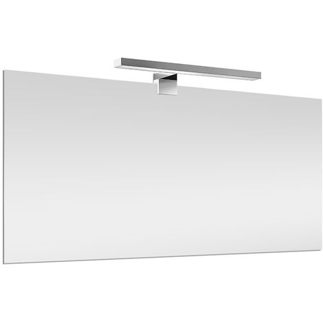 INBAGNO Specchio bagno 100x60 a filo reversibile con lampada naturale 50 cm