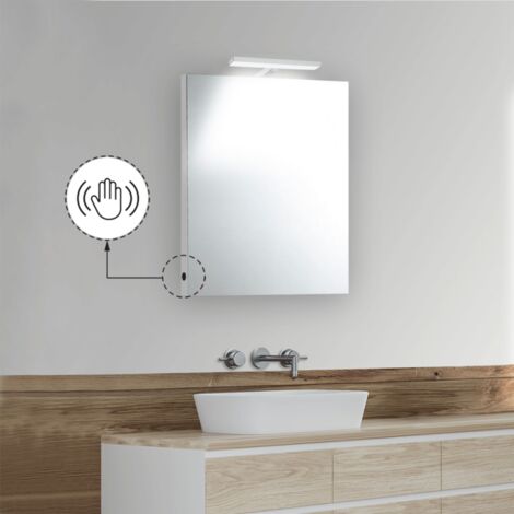 Specchio bagno 50x70 cm con led Premium e accensione touch a sfioro