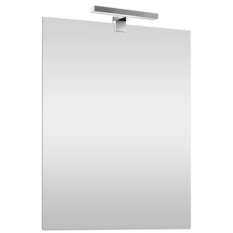 Specchio bagno 50x70 cm reversibile con lampada LED fredda