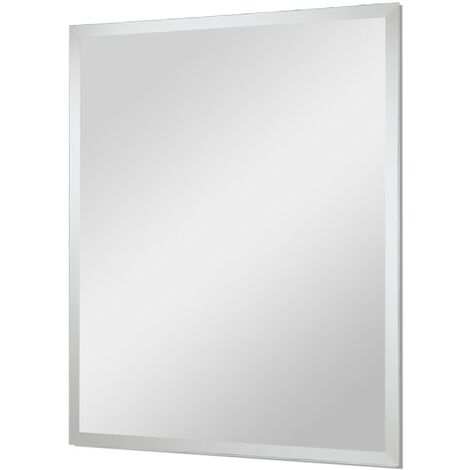 Specchio bagno a filo 60x80 cm reversibile con bisellatura 2,5 cm