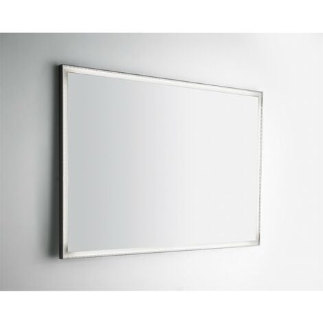 Specchio bagno a led 100x70 cm con cornice