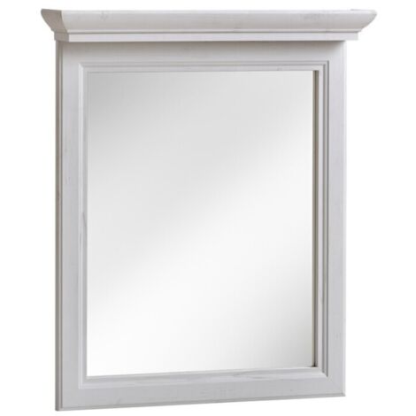 Specchio bagno bianco 76x65 cm cornice spessa 11 cm design