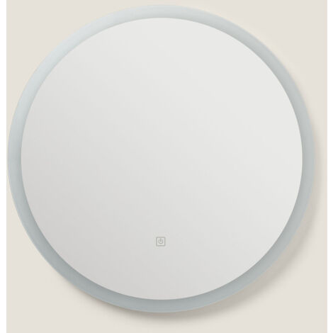 Specchio Bagno con Luce LED e Antiappannamento Ø60 cm Minna 4000K Bianco Naturale