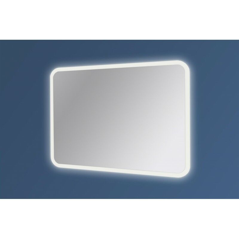Image of Specchio bagno led 100x70 cm sabbiato Con specchio ingranditore Con accensione a sfioro Kit Bluetooth montato Specchio ed antifog