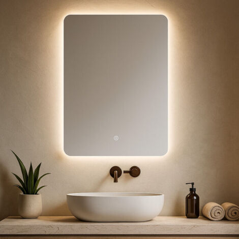 Specchio bagno led retroilluminato 50x70 cm