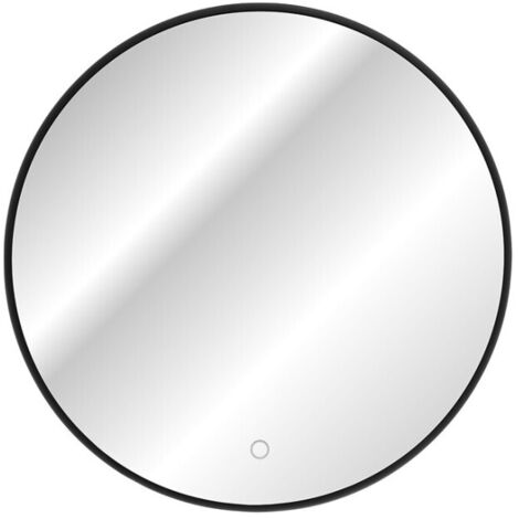 Specchio Bagno LED Rotondo Nero 60x60 cm Design