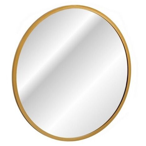 Specchio Bagno LED Tondo Dorato 60x60 cm Design