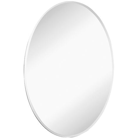 Specchio bagno ovale 45x65 cm reversibile con bisellatura 2,5 cm