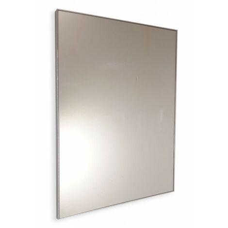 Specchio personalizzato su misura con cornice scavata bianca 70x70