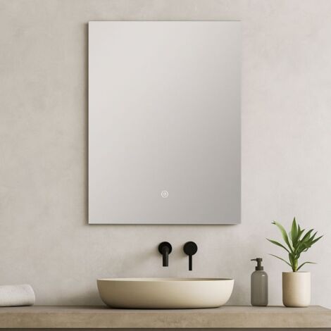 Specchio bagno retroilluminato 80x60 cm con luce led
