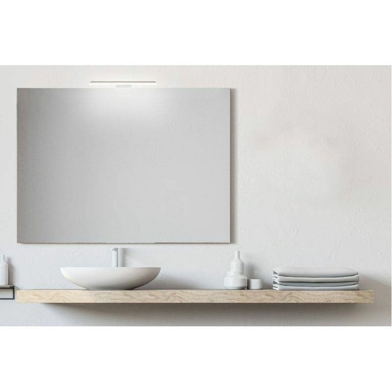 San Marco - Specchio bagno senza cornice da 100x80 cm con lampada led premium