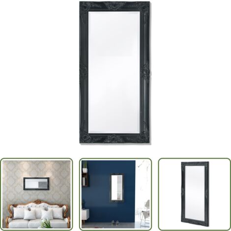 Specchio barocco -  Specchio da Parete Stile Barocco 100x50 cm Nero