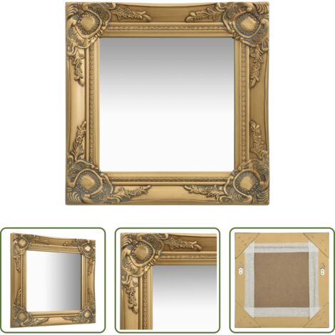 Specchio barocco -  Specchio da Parete Stile Barocco 40x40 cm Oro