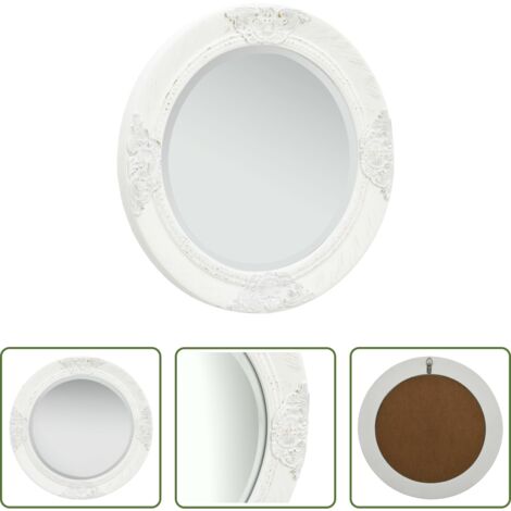 Specchio barocco -  Specchio da Parete Stile Barocco 50 cm Bianco