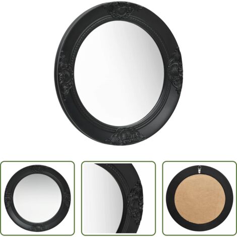Specchio barocco -  Specchio da Parete Stile Barocco 50 cm Nero