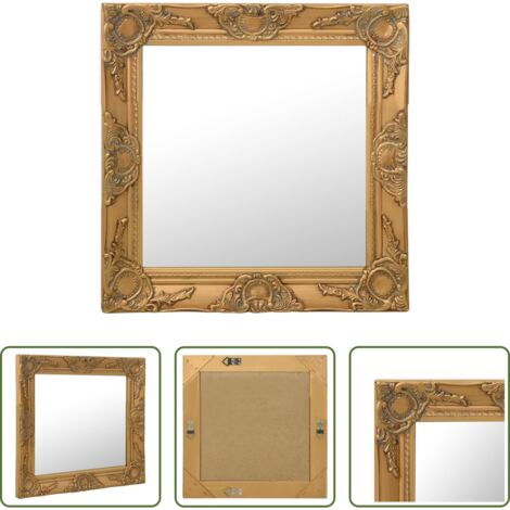 Specchio barocco -  Specchio da Parete Stile Barocco 50x50 cm Oro