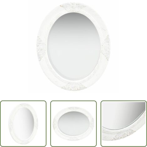 Specchio barocco -  Specchio da Parete Stile Barocco 50x60 cm Bianco