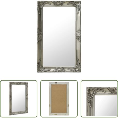 Specchio barocco -  Specchio da Parete Stile Barocco 50x80 cm Argento