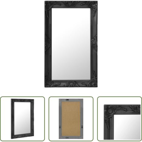 Specchio barocco -  Specchio da Parete Stile Barocco 50x80 cm Nero