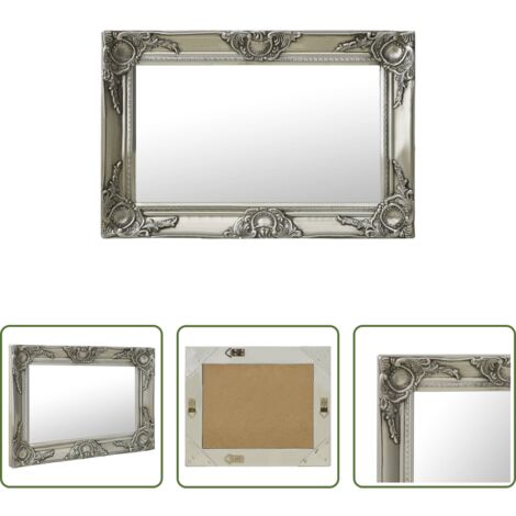 Specchio barocco -  Specchio da Parete Stile Barocco 60x40 cm Argento