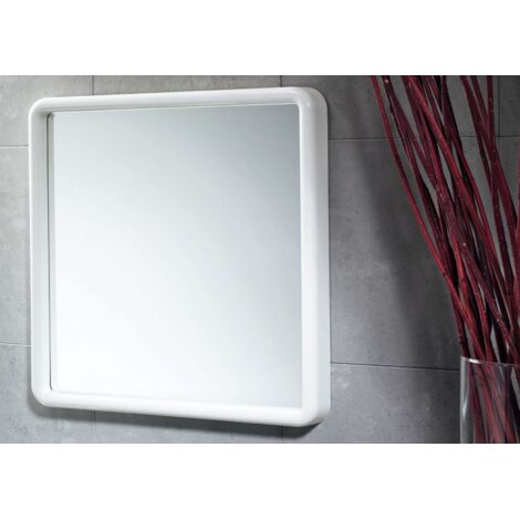 specchio bianco Gedy specchi da bagno con cornice in resina 45x4x45 cm