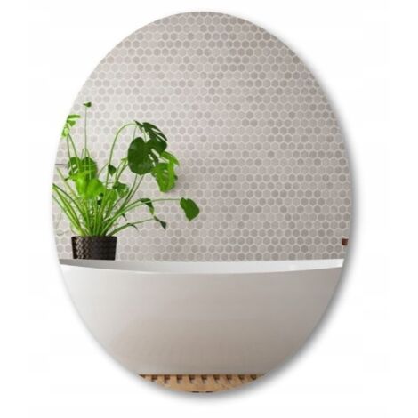 SPECCHIO CLASSICO ARGENTO OVALE ELLISSE 60x40 CM MOLATO