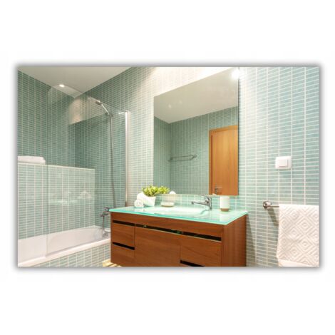 SPECCHIO CLASSICO SENZA CORNICE ARGENTO 65x45 CM, MASSICCIO