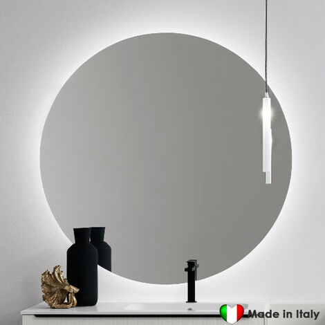 Specchio COMPAB Con Retroilluminazione LED Ø 120 cm - Made In Italy - 35 W - Risparmio Energetico Classe A 