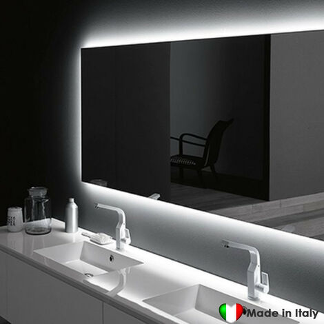 Specchio COMPAB Retroilluminato a LED 155 x 75 cm - Made In Italy - 21W - Risparmio Energetico Classe A