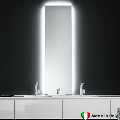 Specchio COMPAB Retroilluminato LED H170 x 50 cm - Made In Italy - Design e Funzionalit - 20W - Risparmio Energetico Classe A