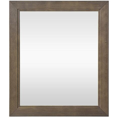 Specchio con cornice 70x60 cm color noce in legno massello reversibile