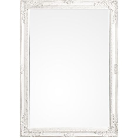 Specchio con cornice bianca in legno "Miro" -36 X 46 cm