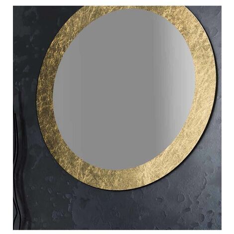 Relaxdays Set da 3 Specchi Decorativi, per la Parete, Rotondi, Cornice in  Plastica, Motivi Ornamentali Ø 25 cm, Oro