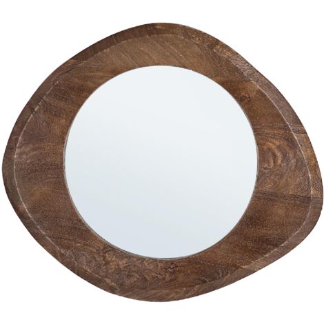 Specchio con cornice in legno "Erin" -70X60 / Nero