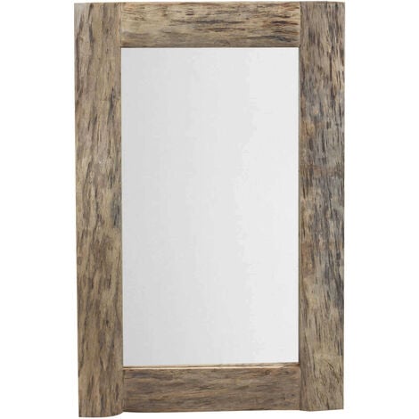 specchio con cornice in legno per camera da letto salotto soggiorno cucina di design industrial cm 71,5x4x110 h